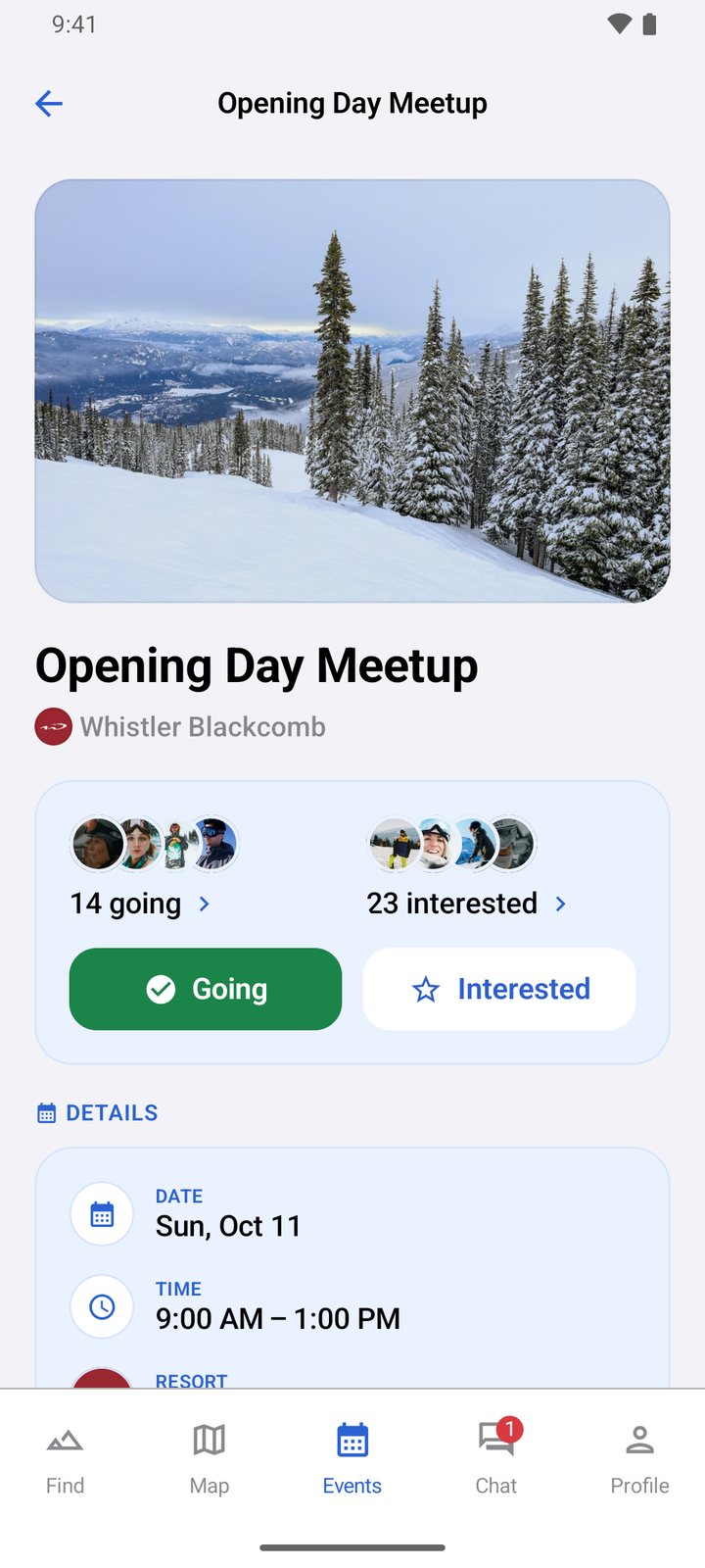 See who's going screen in the Broski Android app